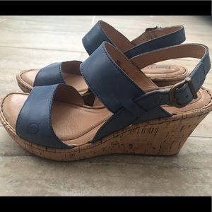 Born leather wedges
